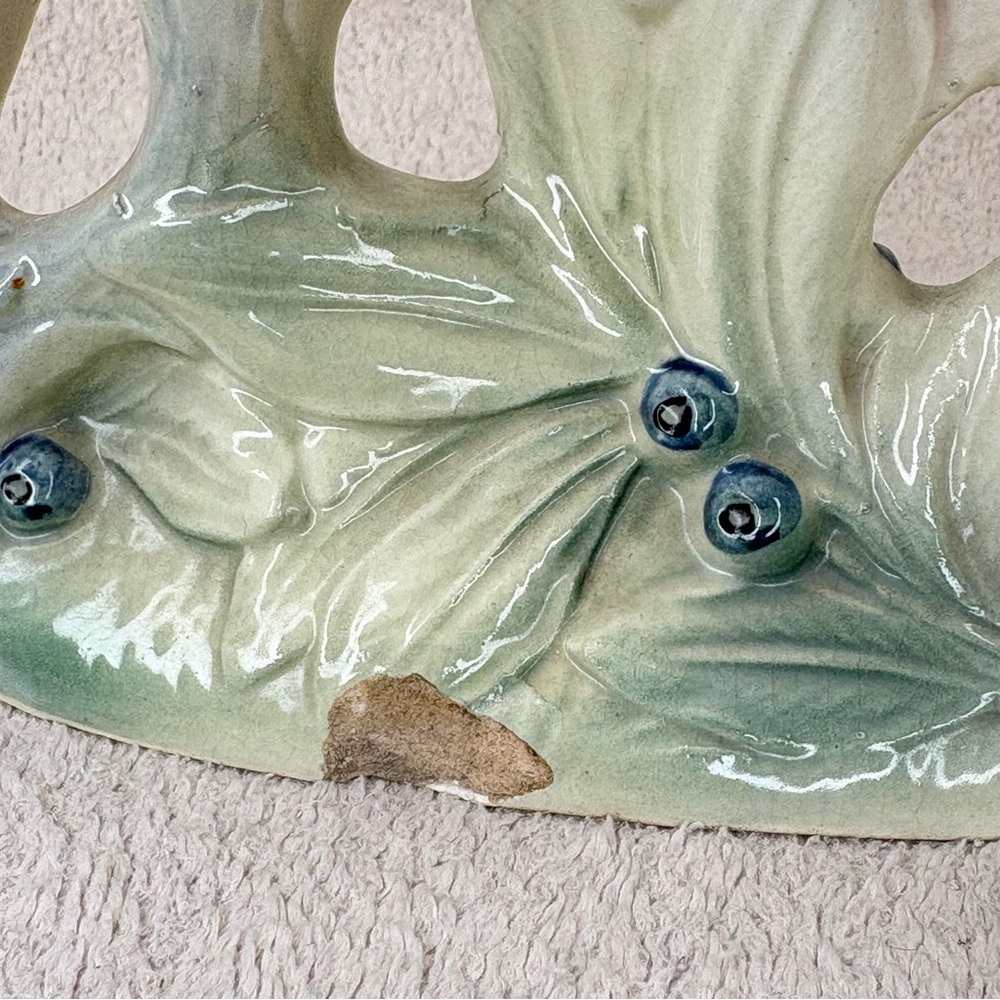 Vintage Spaulding China Co Parakeet Bird Figurine Set 1950s Lovebirds VTG Retro - Picture 6 of 14